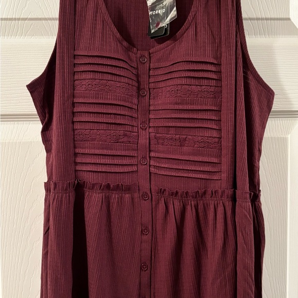 Torrid Jersey Scoop Neck Button Down Babydoll - Picture 3 of 3